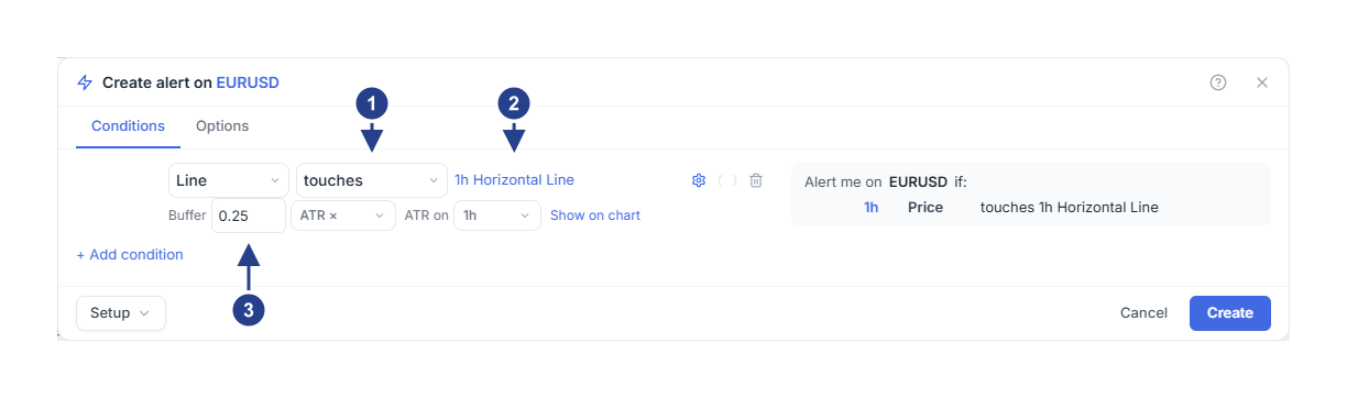 A line row built from a chart line, with its details open.